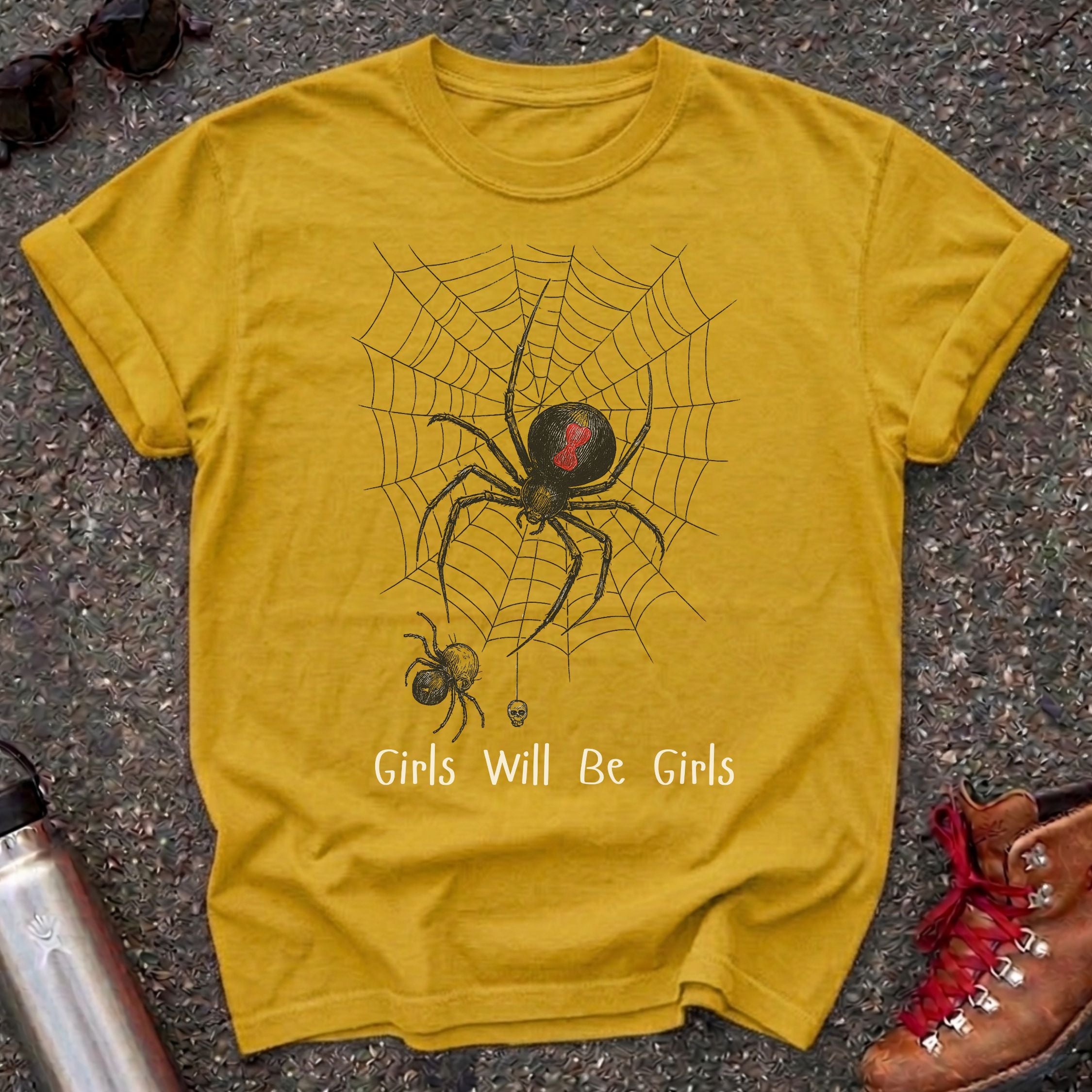 Girls Will Be Girls Black Widow Shirt
