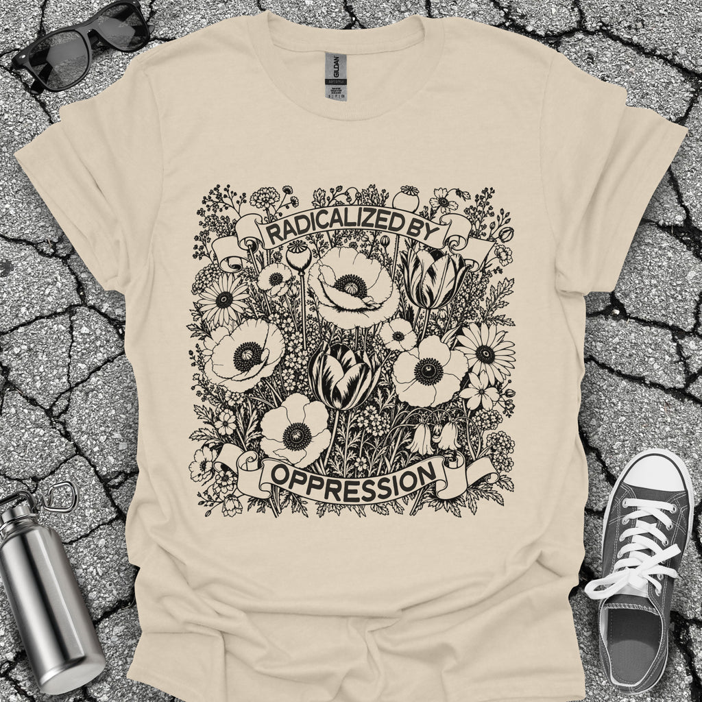 Radicalized by Oppression Floral Graphic Tee
