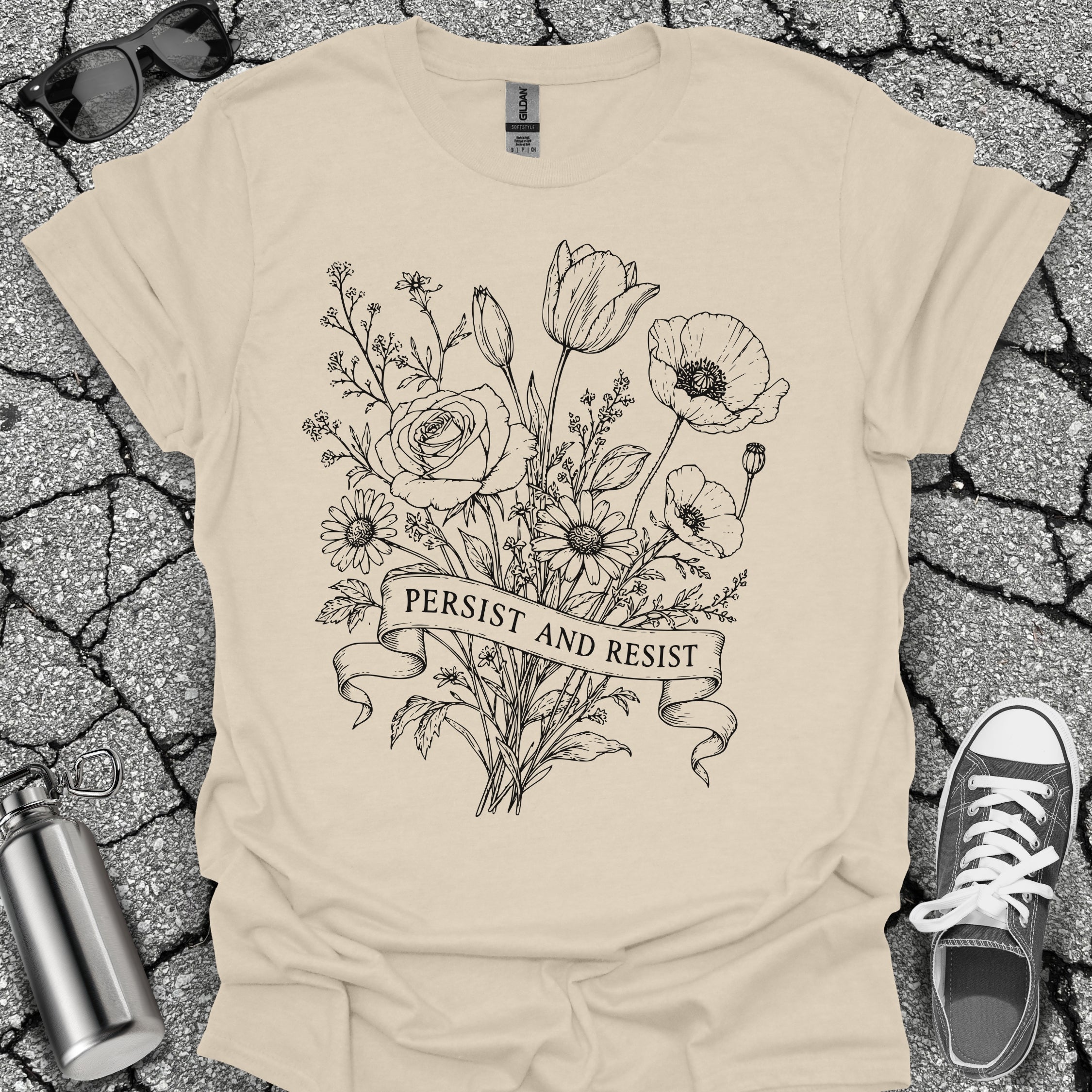 Persist and Resist Wildflower Feminist Tshirt