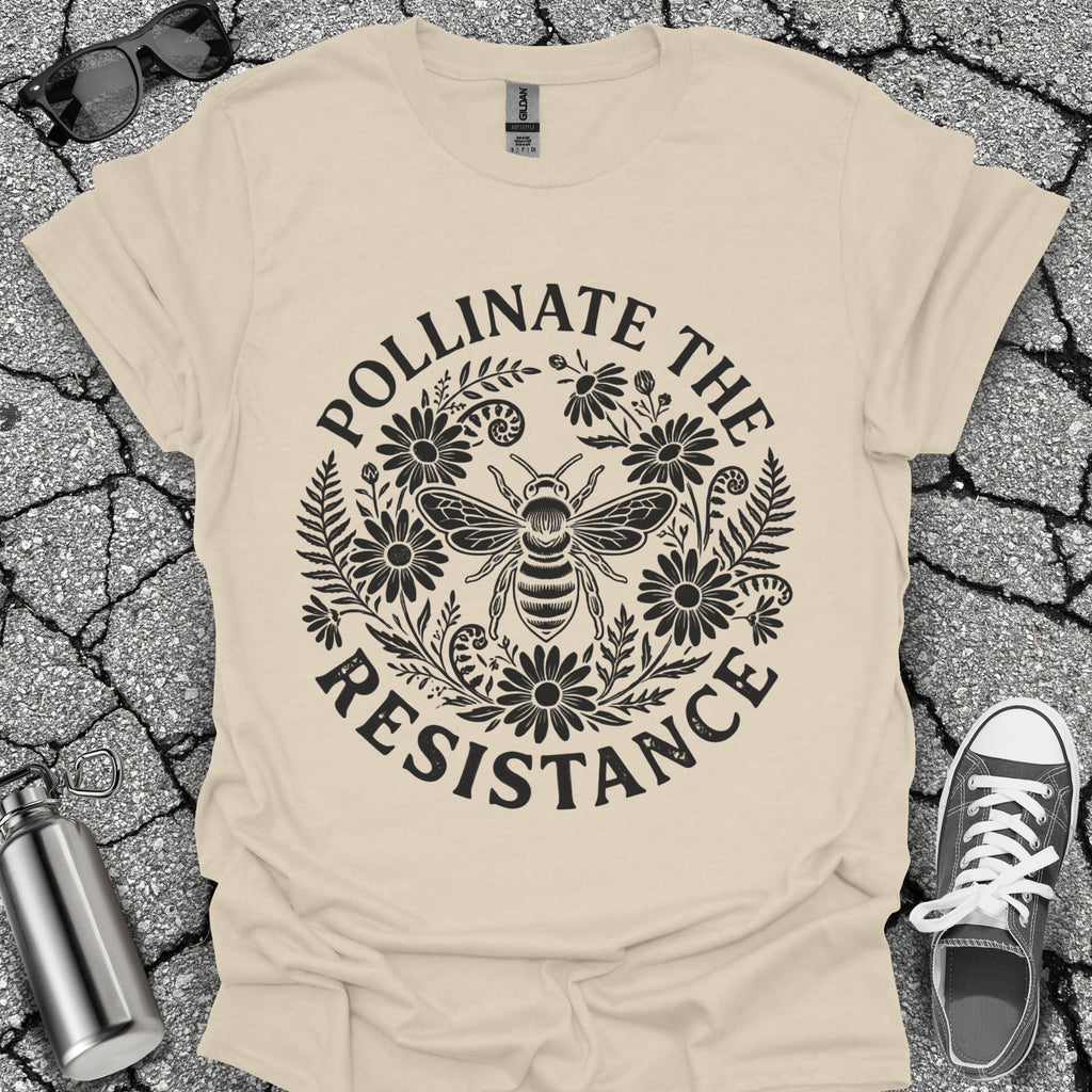 Pollinate The Resistance Bee & Wildflower Graphic T-Shirt