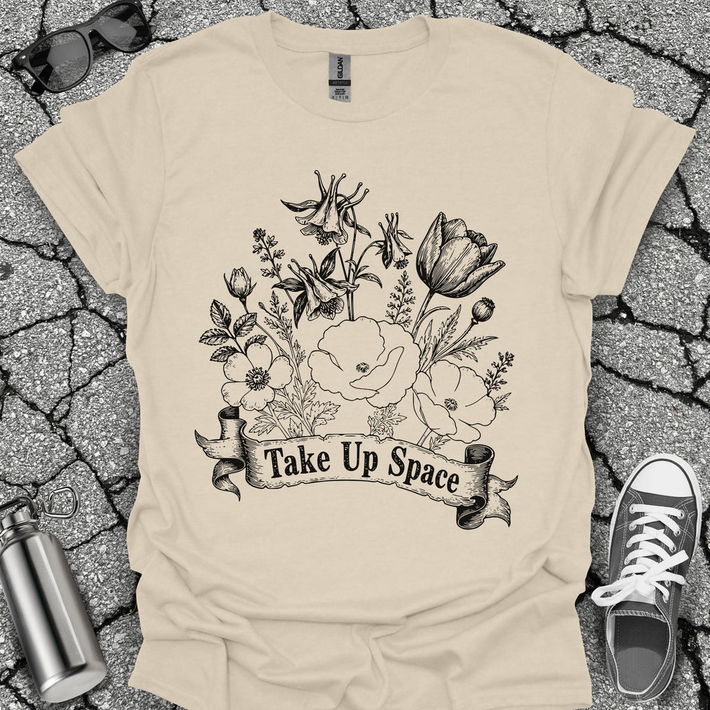 Take Up Space Floral Graphic Tee