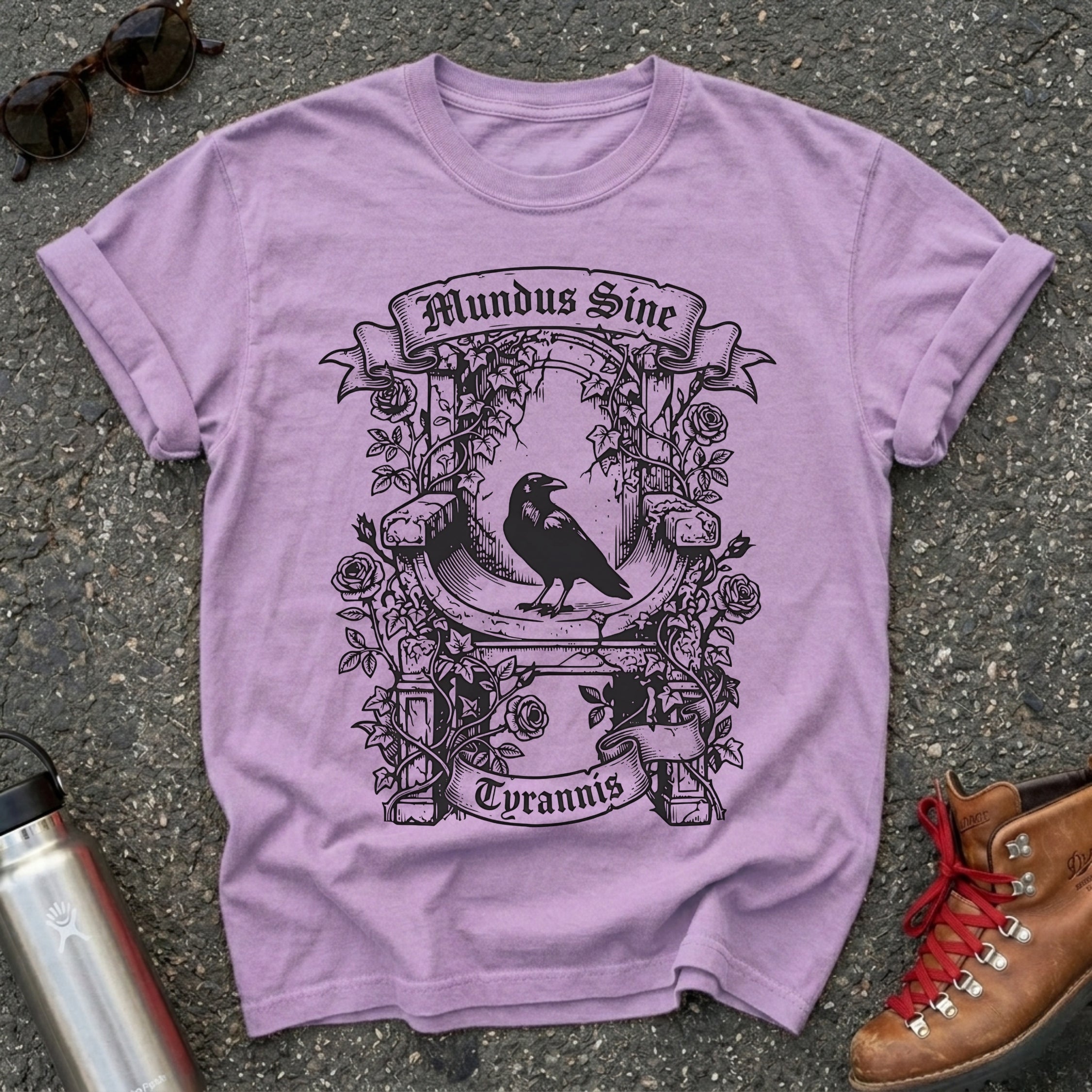 Dark Academia Raven Mundus Sine Tyrannis Shirt