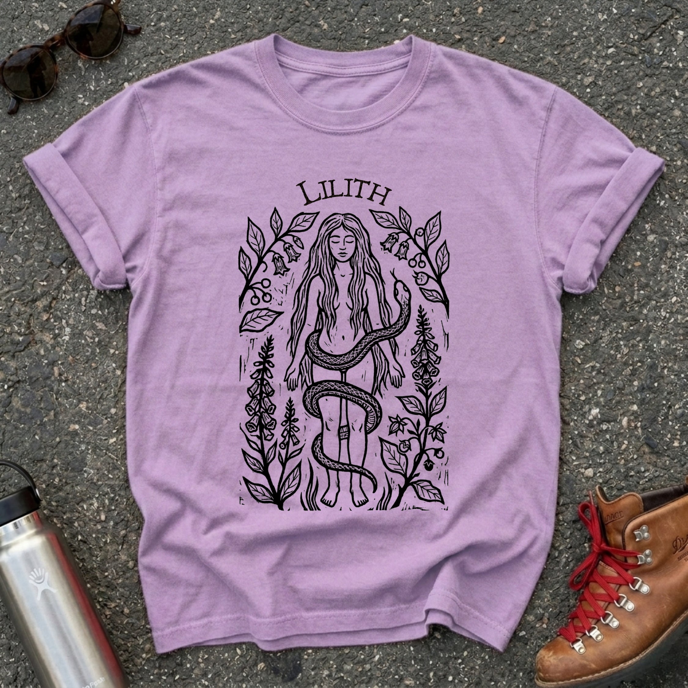 Lilith and Snake Feminist Tshirt