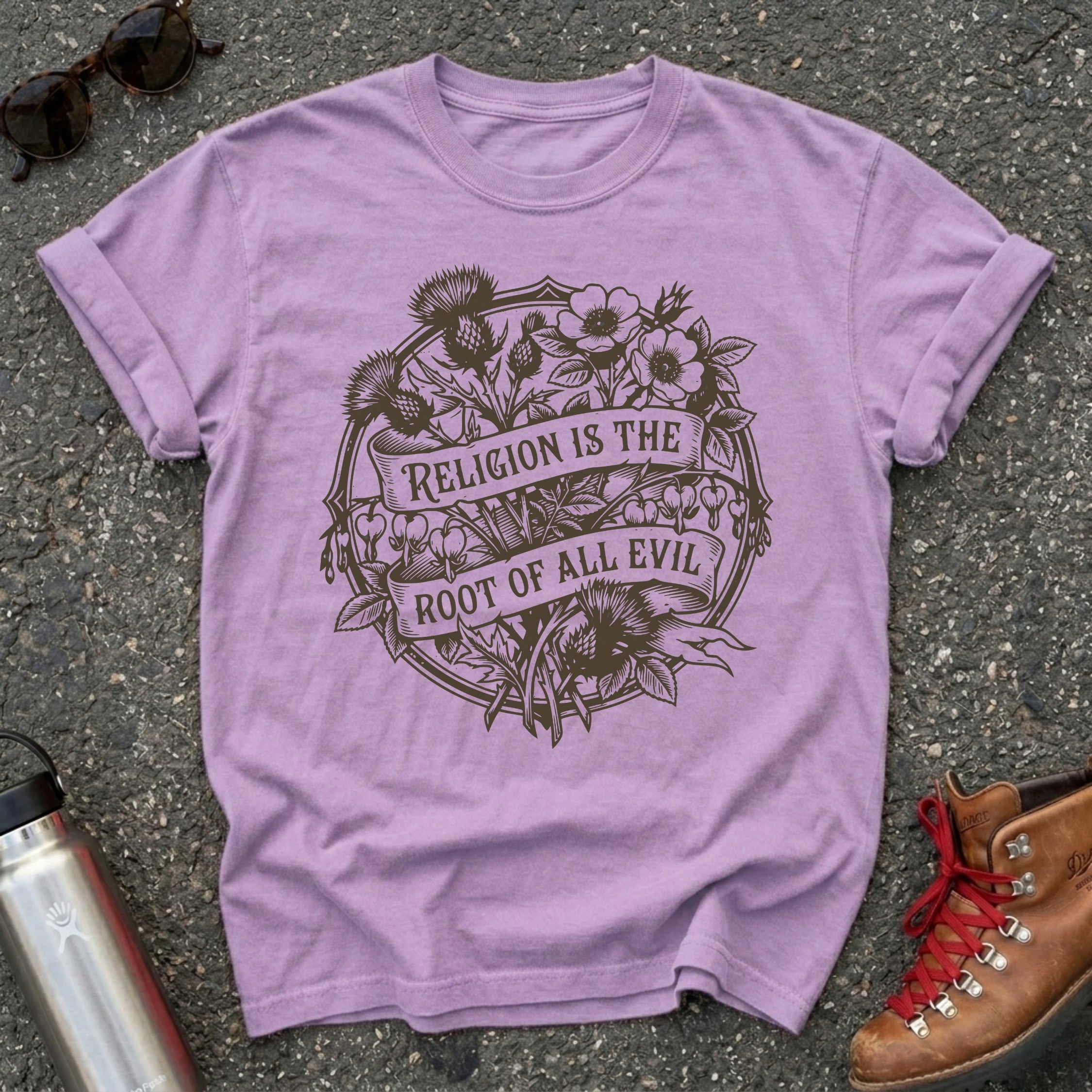 Atheist Floral Badge Women's Shirt