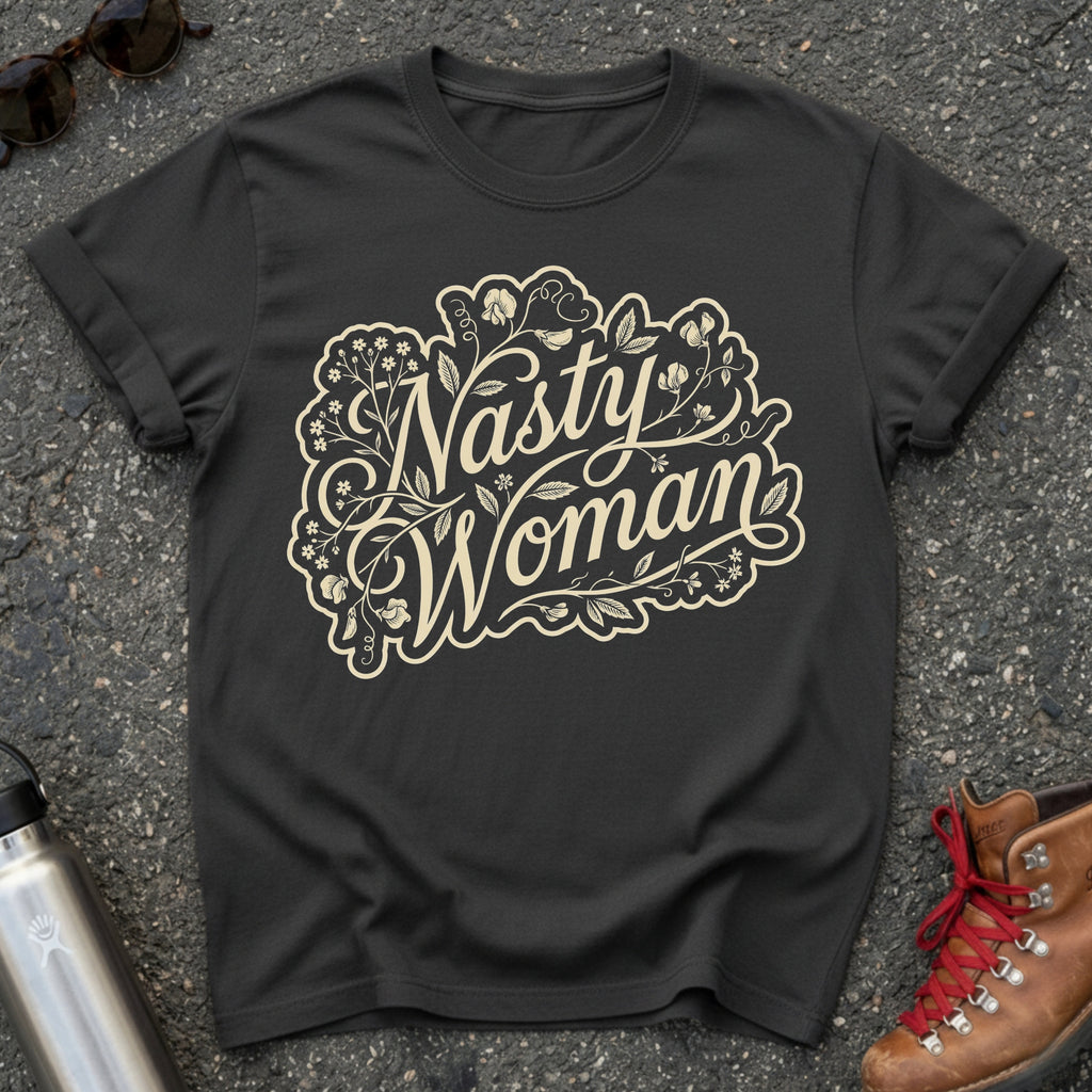 Nasty Woman Floral Feminist T-Shirt