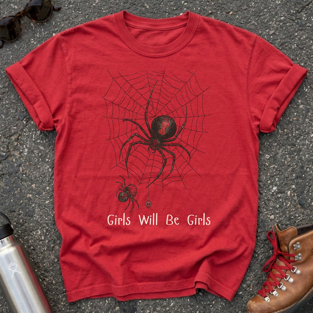 Girls Will Be Girls Black Widow Shirt