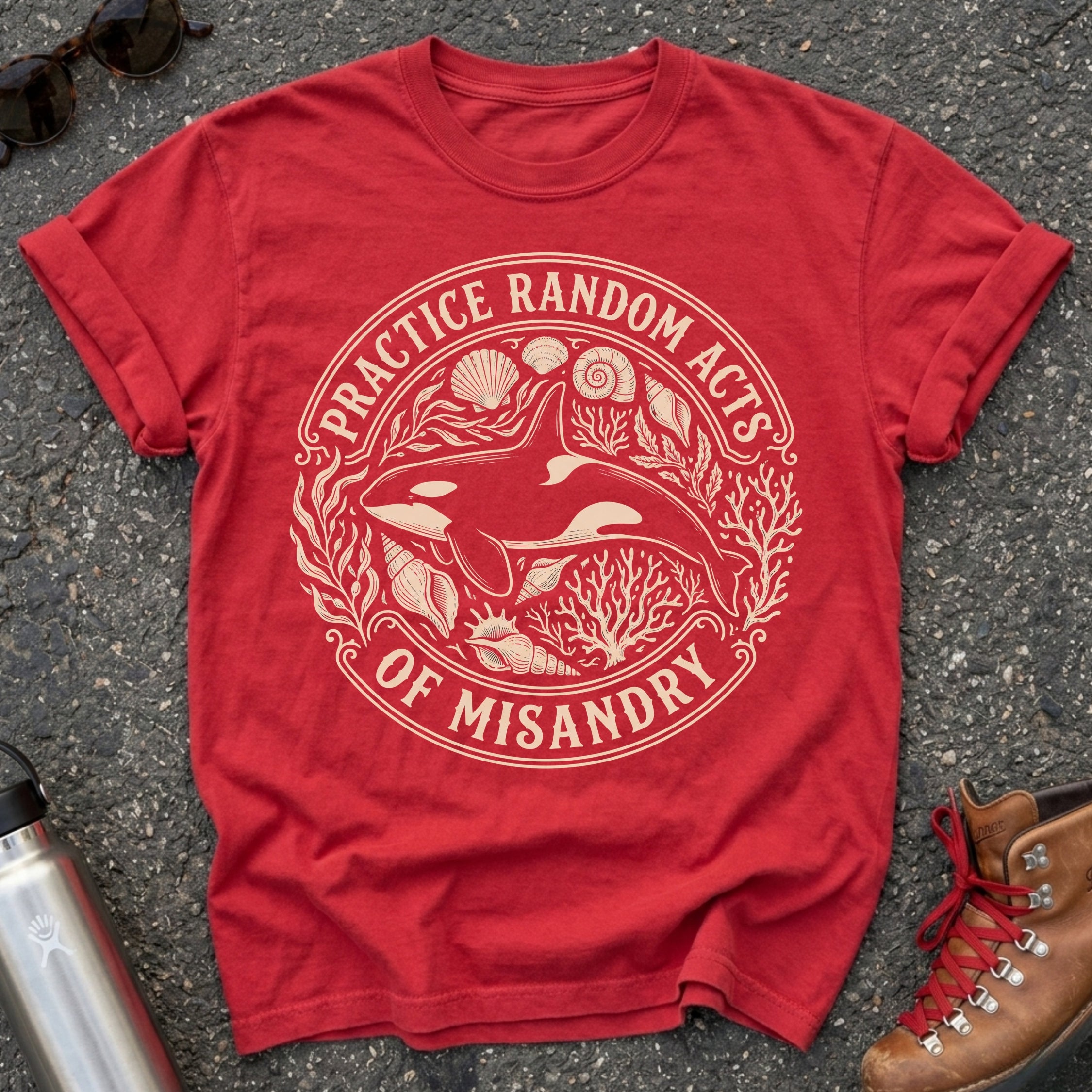 Random Acts of Misandry Orca Whale Feminist Tee