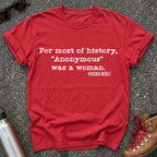 Anonymous Was a Woman Shirt, Virginia Woolf Feminist Literary Tee