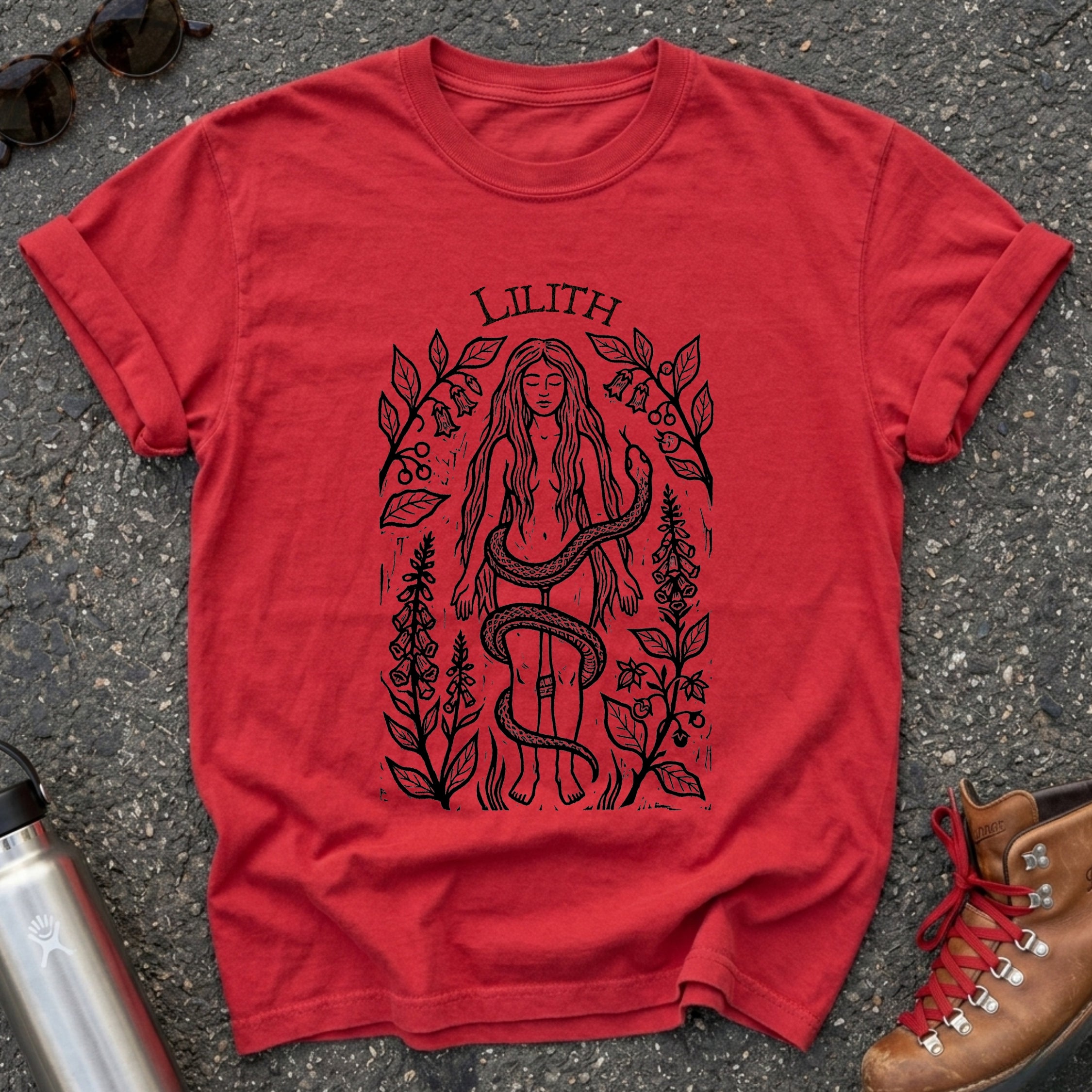 Lilith and Snake Feminist Tshirt