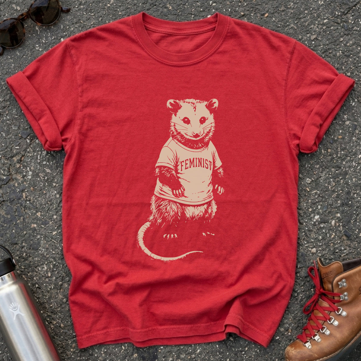 Feminist Opossum Graphic Shirt
