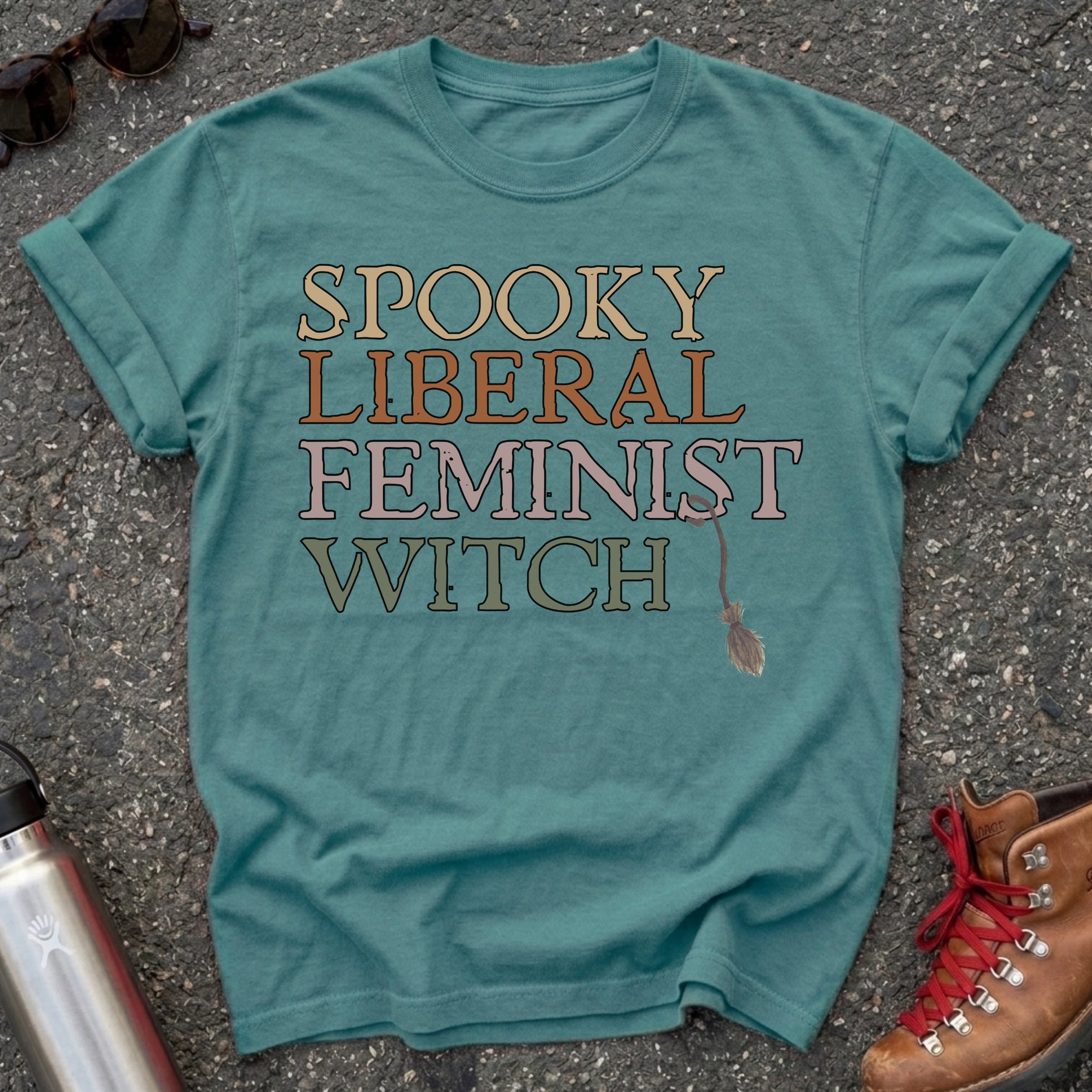 Spooky Liberal Feminist Witch Shirt
