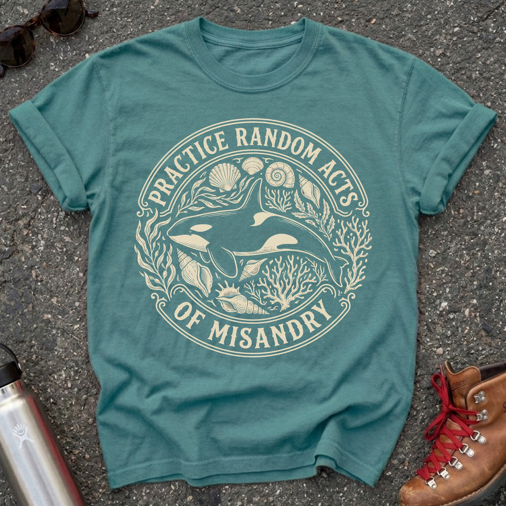 Random Acts of Misandry Orca Whale Feminist Tee