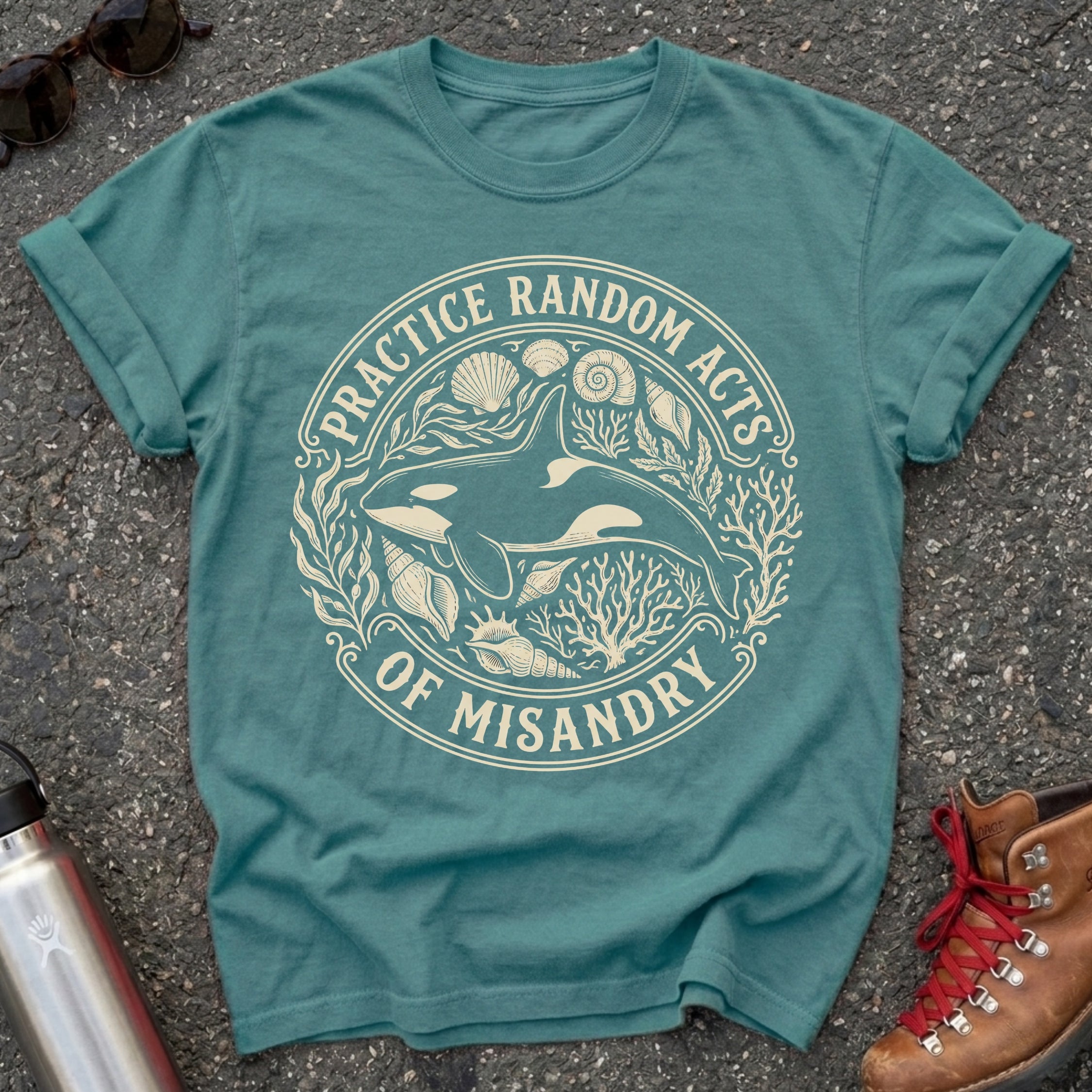 Random Acts of Misandry Orca Whale Feminist Tee