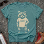 Feminist Raccoon Cotton Graphic Shirt