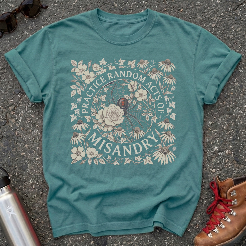 Random Acts of Misandry Black Widow Shirt