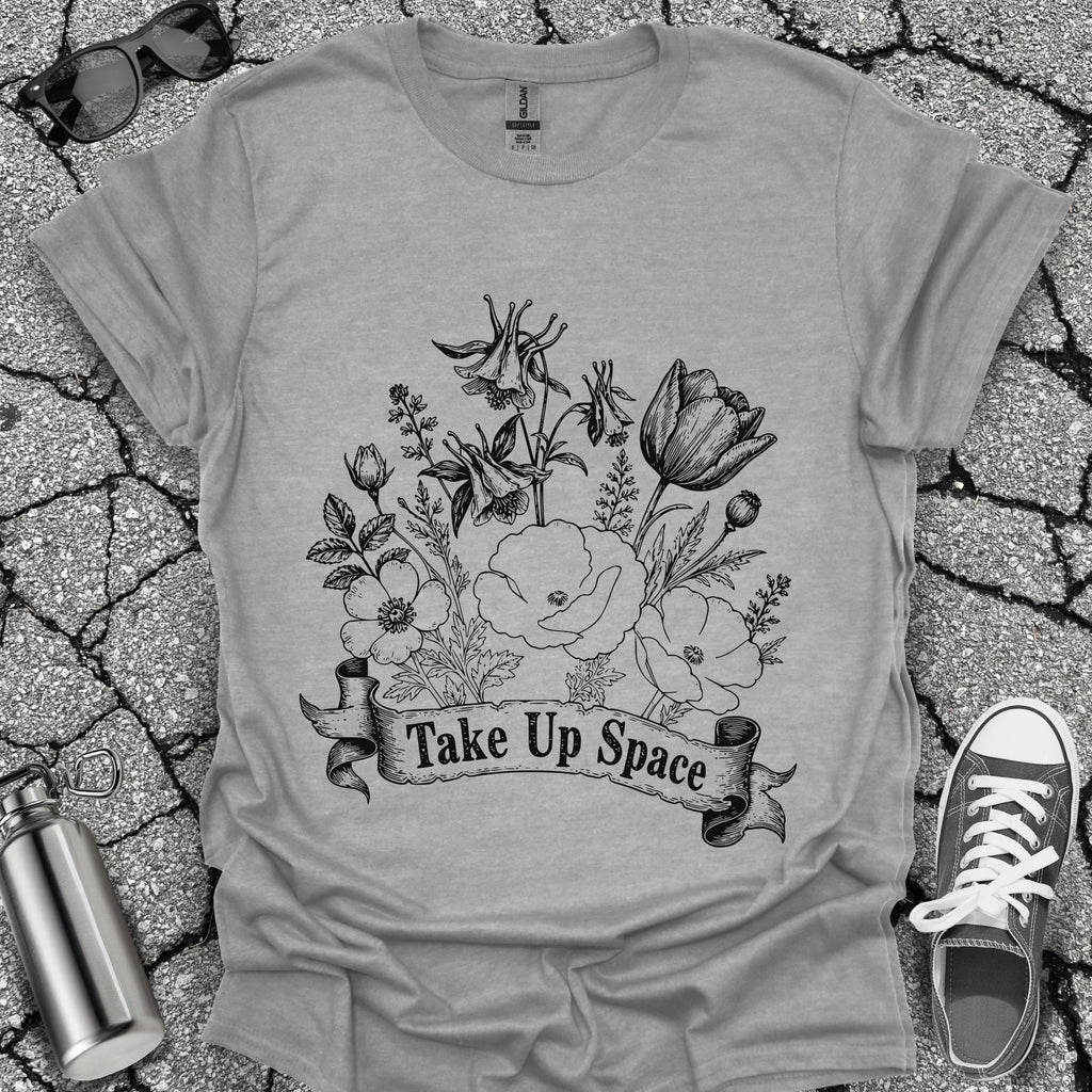 Take Up Space Floral Graphic Tee