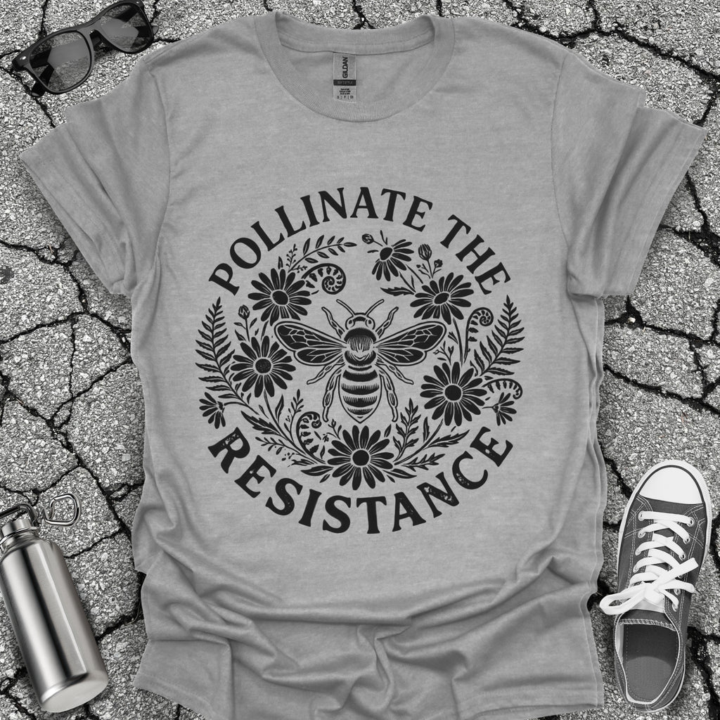 Pollinate The Resistance Bee & Wildflower Graphic T-Shirt