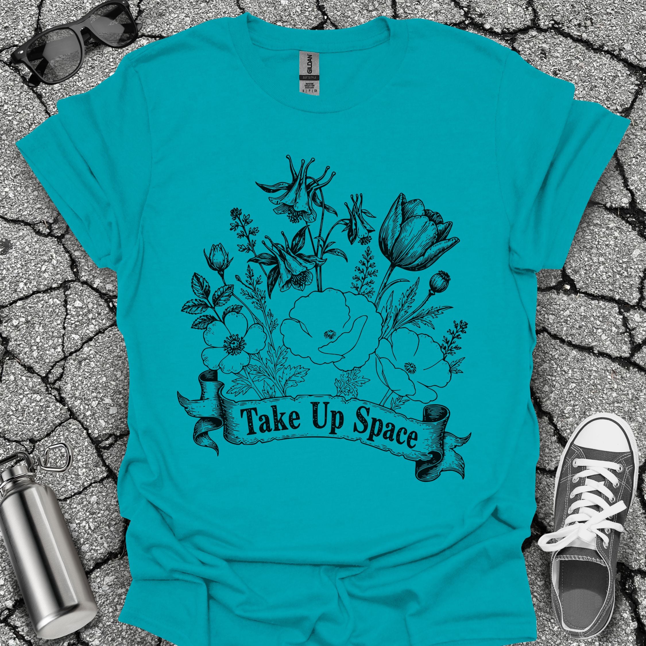 Take Up Space Floral Graphic Tee