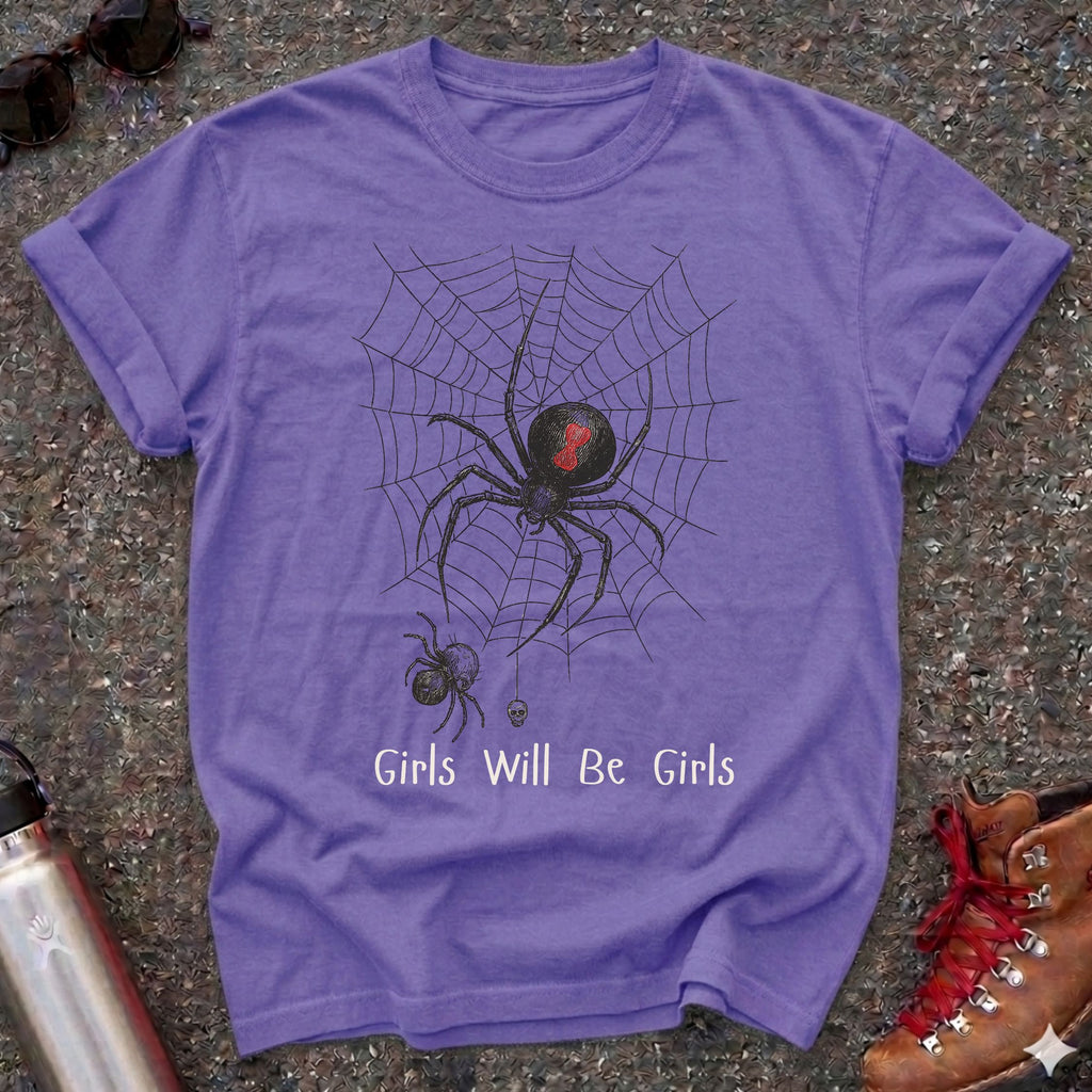 Girls Will Be Girls Black Widow Shirt