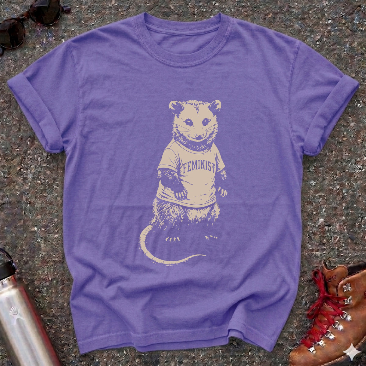 Feminist Opossum Graphic Shirt