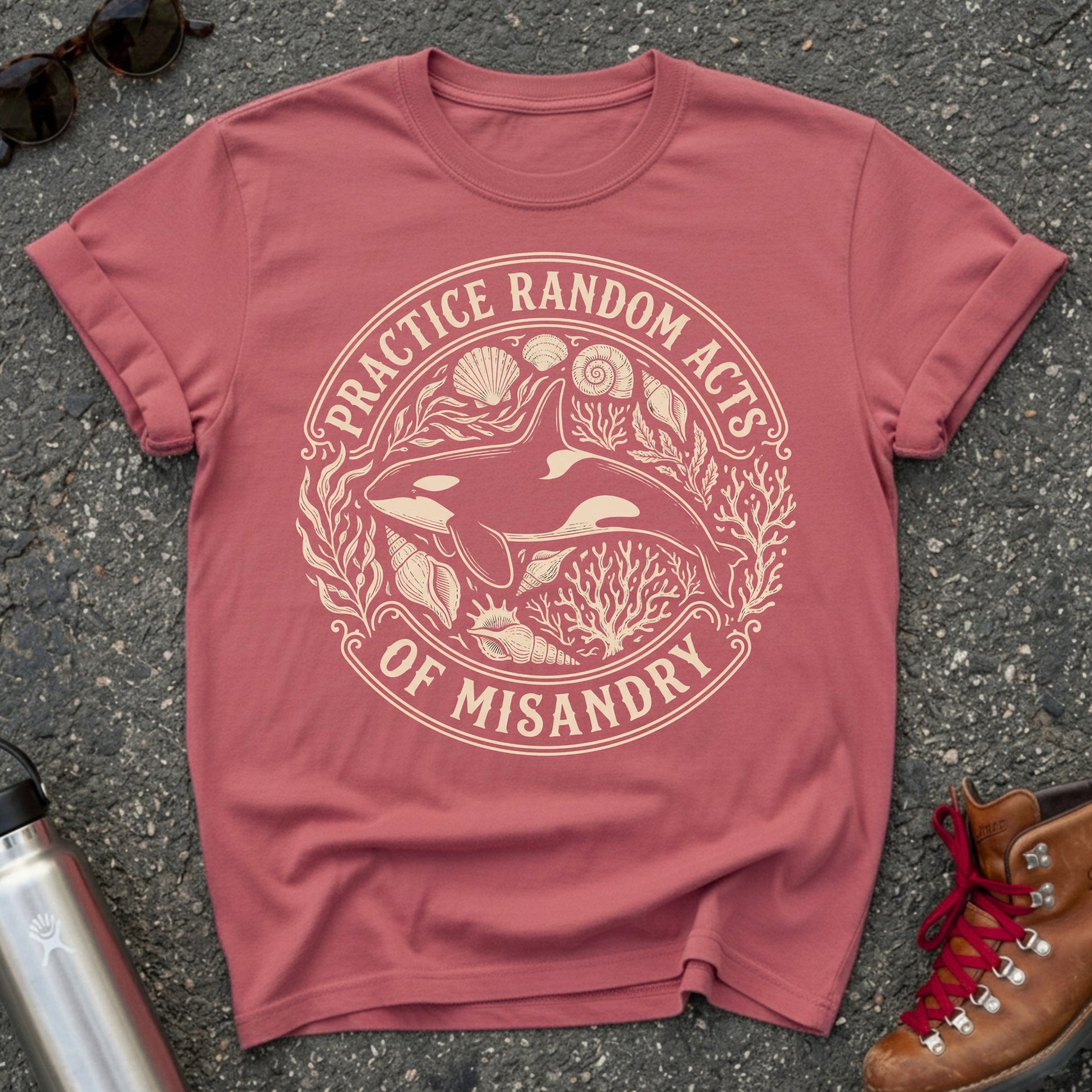 Random Acts of Misandry Orca Whale Feminist Tee