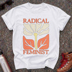Radical Feminist Retro Floral Tshirt