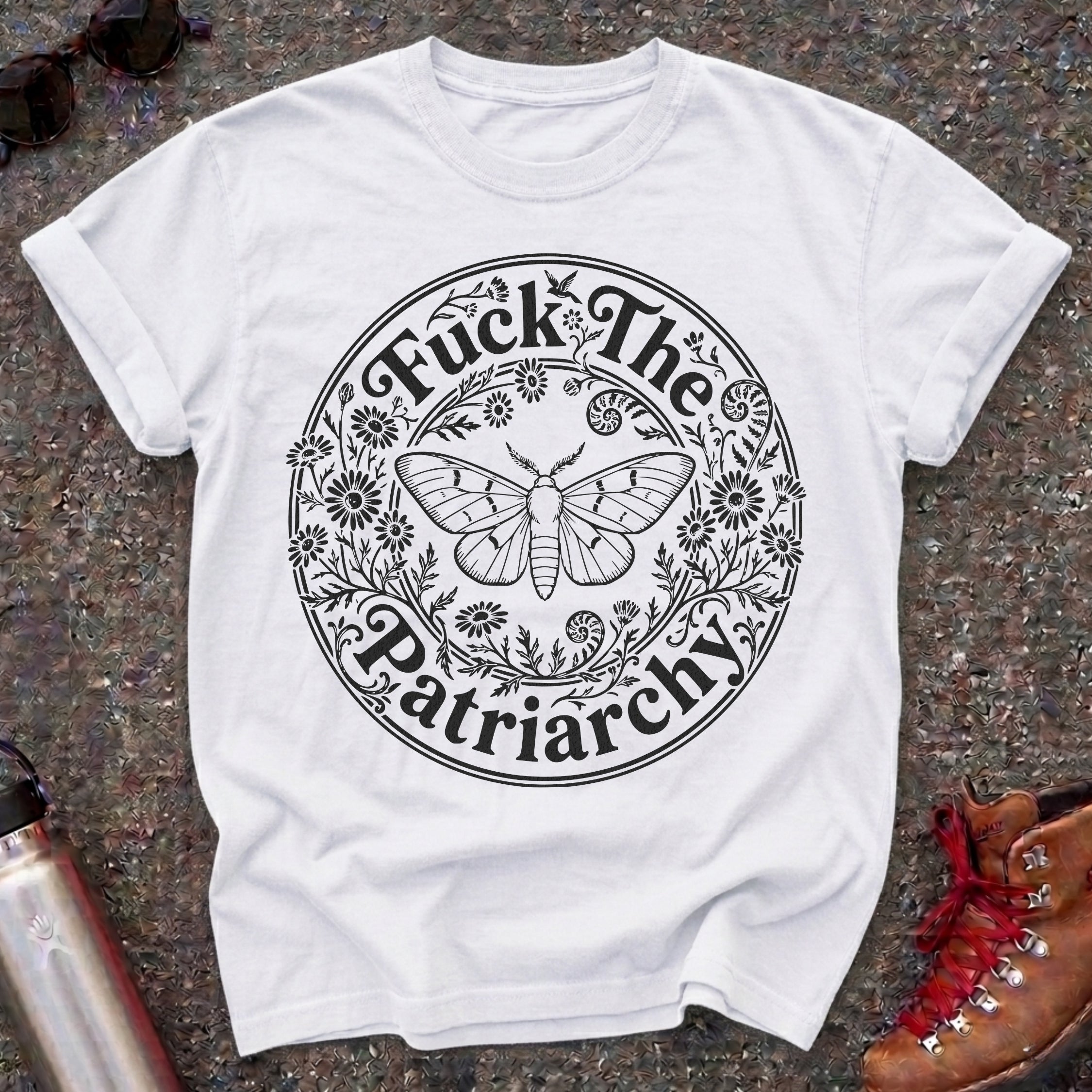 Feminist Moth Botanical Tshirt
