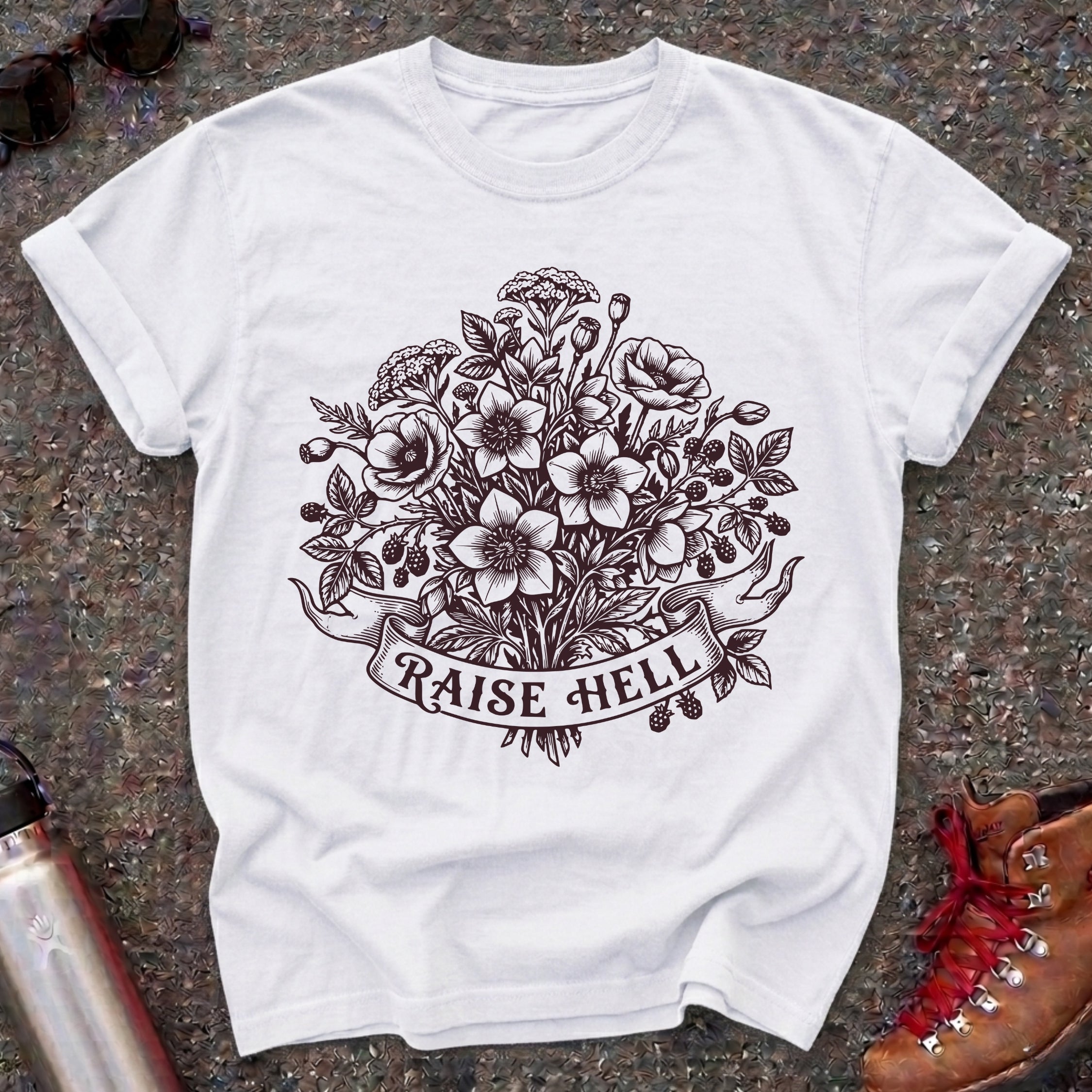 Raise Hell Feminist T Shirt