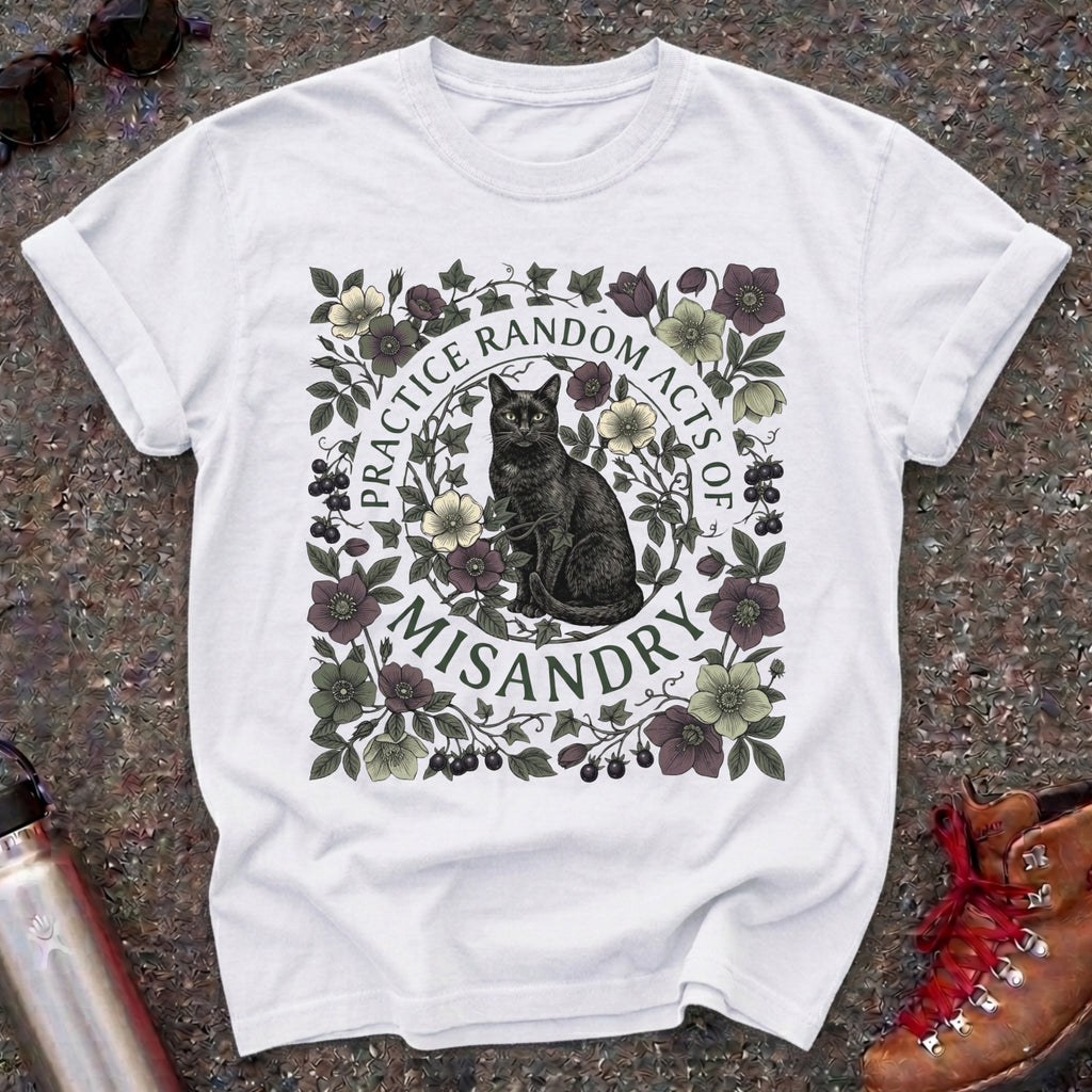 Random Acts of Misandry Black Cat Shirt