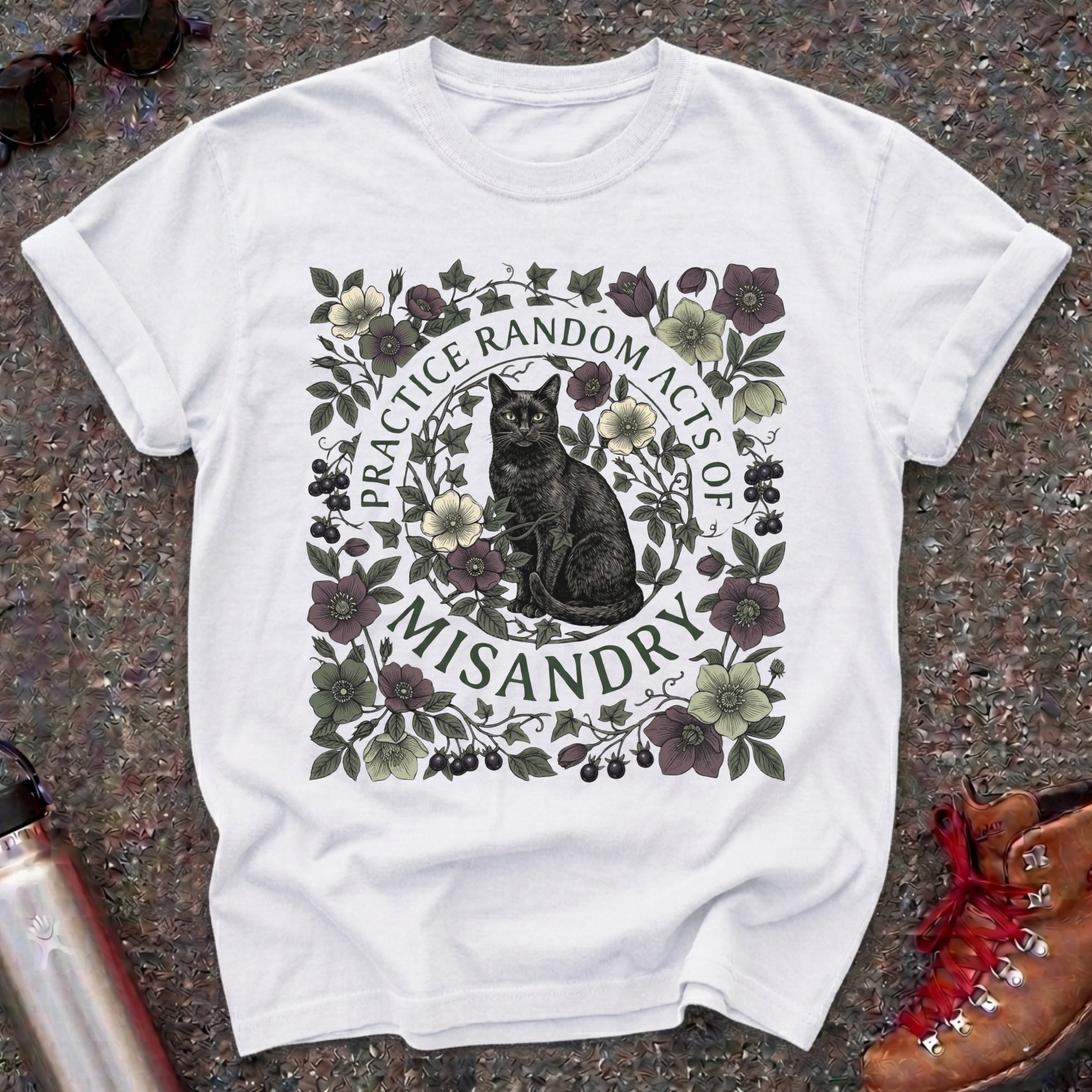 Random Acts of Misandry Black Cat Shirt