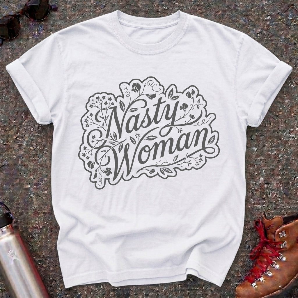 Nasty Woman Floral Feminist T-Shirt