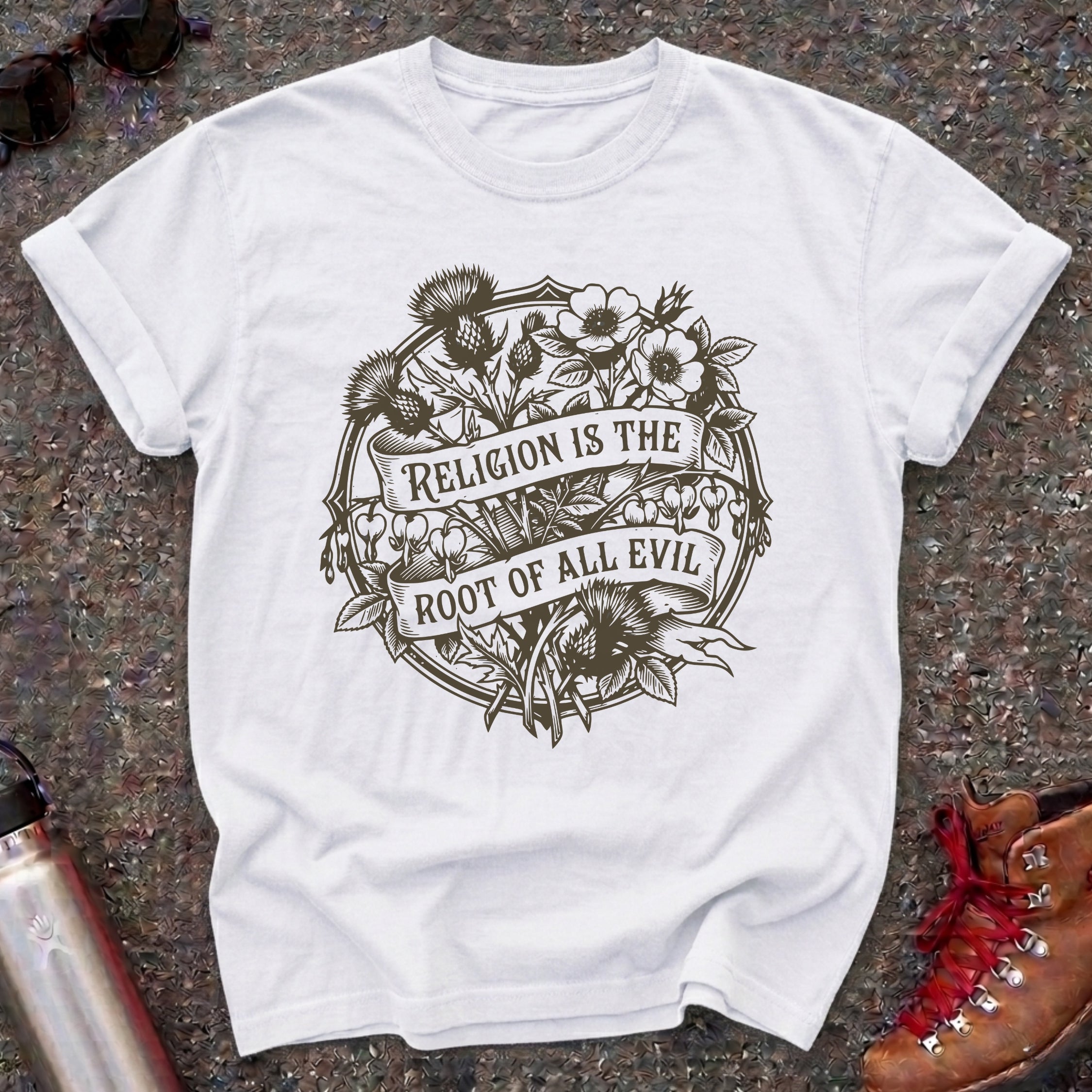 Atheist Floral Badge Women's Shirt
