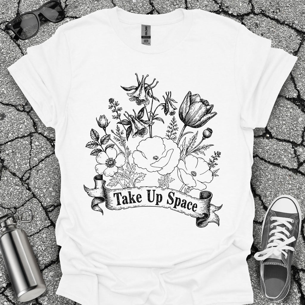 Take Up Space Floral Graphic Tee