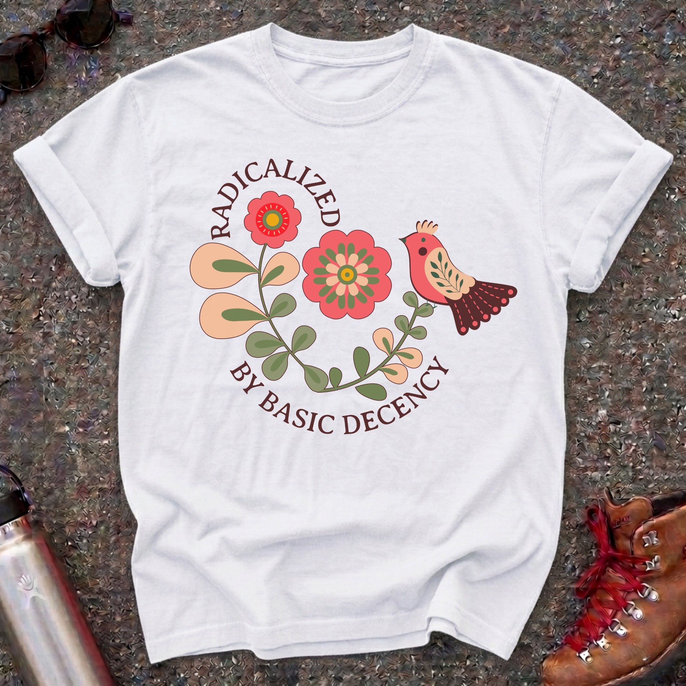 Radicalized by Basic Decency Folk Art Shirt
