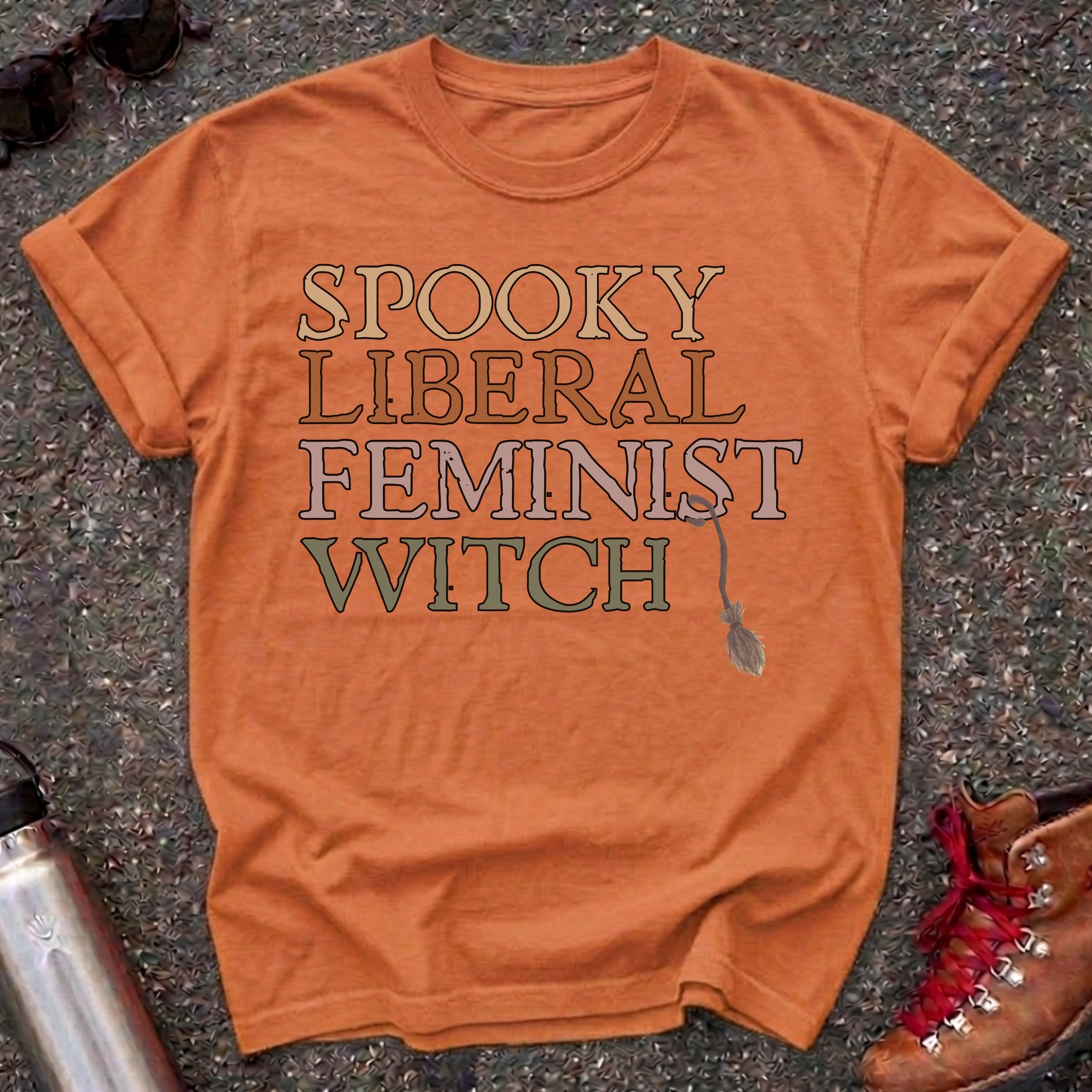 Spooky Liberal Feminist Witch Shirt