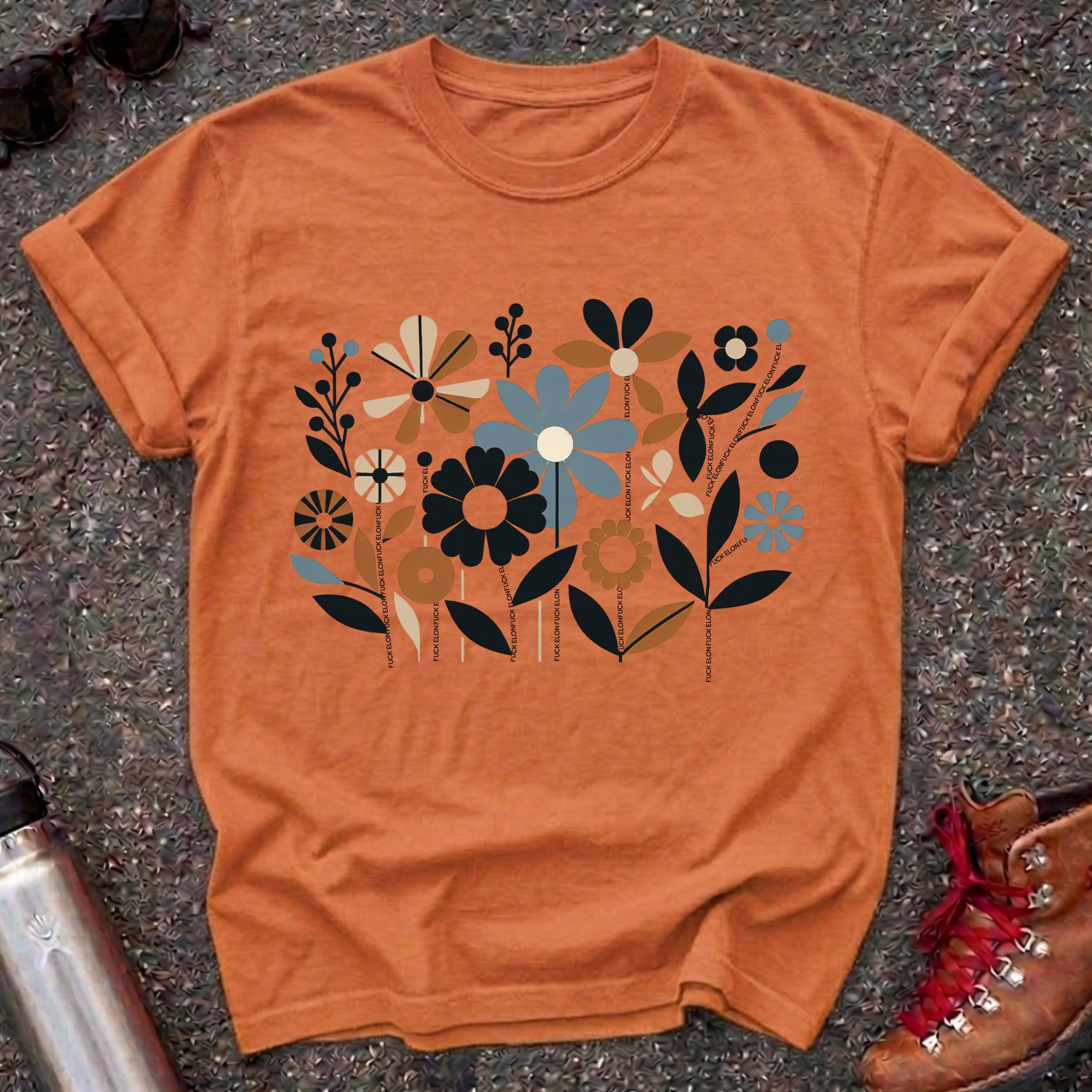 Subtle Fuck Elon Flower Shirt
