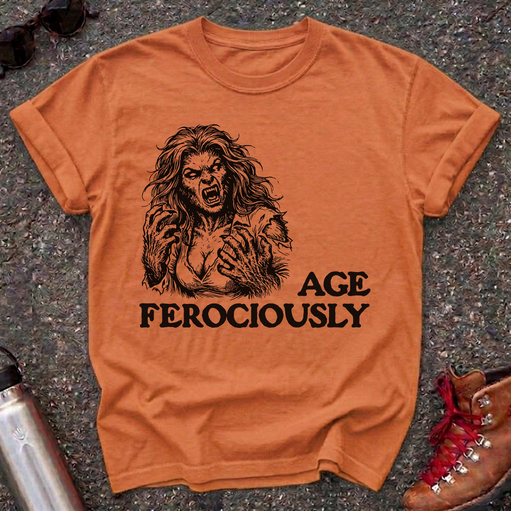 Funny Werewolf Menopause Feminist Tshirt