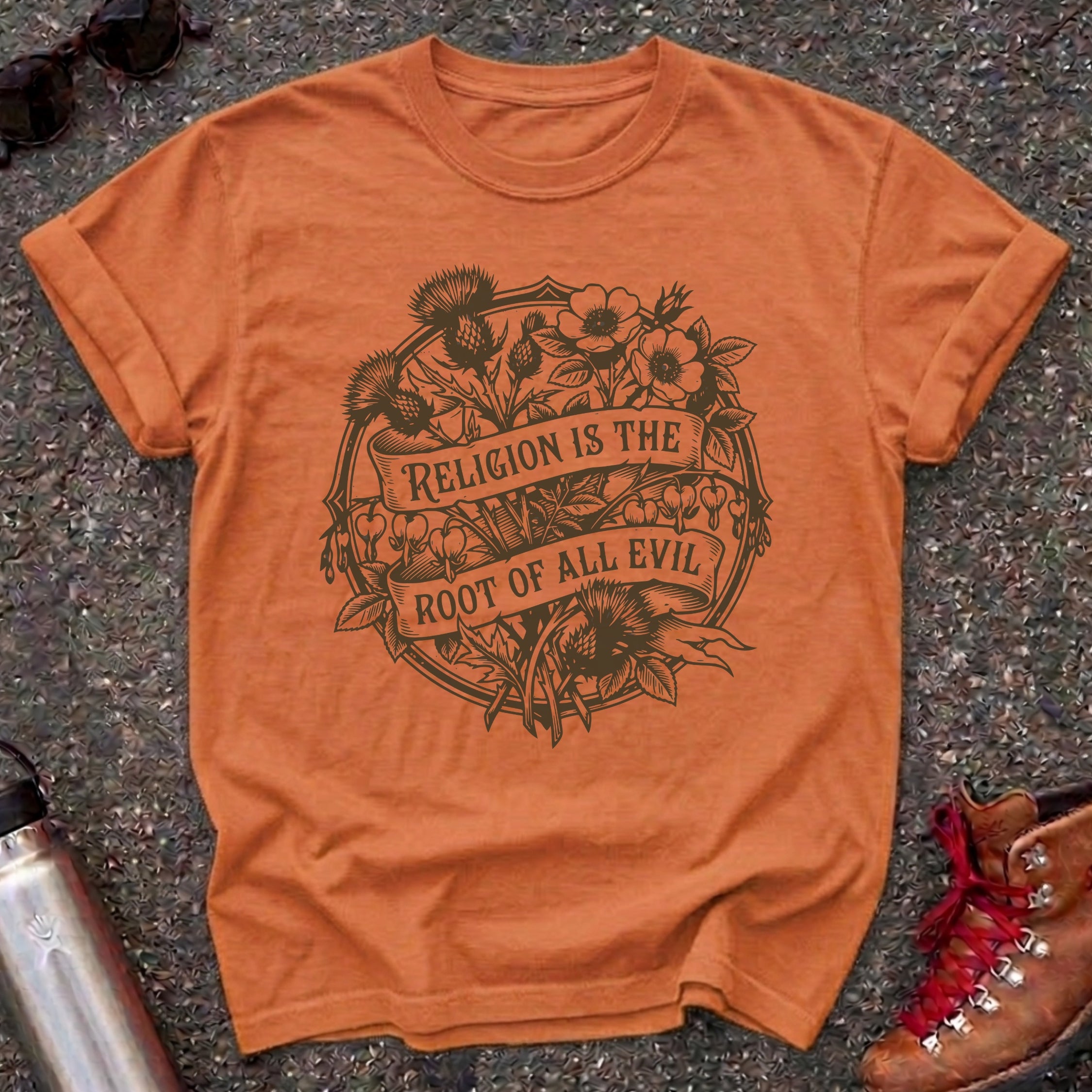 Atheist Floral Badge Women's Shirt